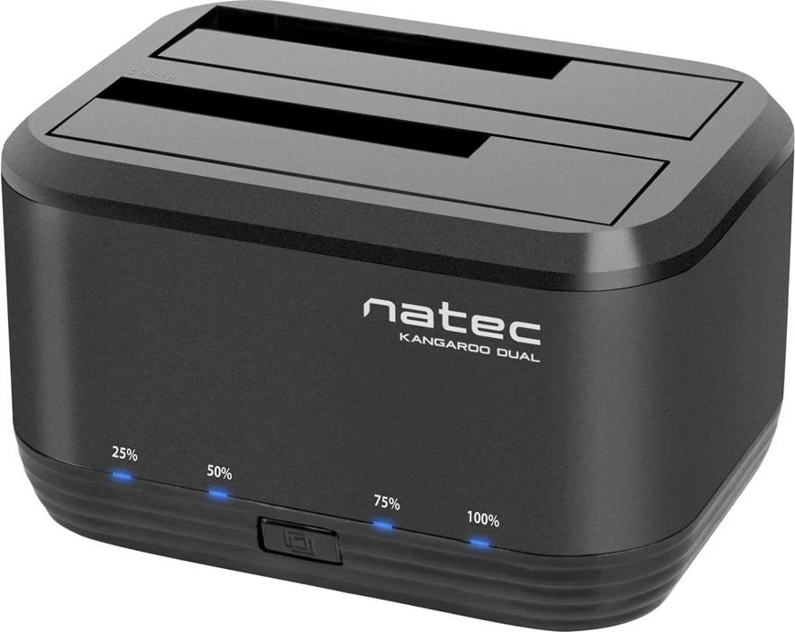 Docking station Natec Kangaroo Dual, USB 3.0, Alumini