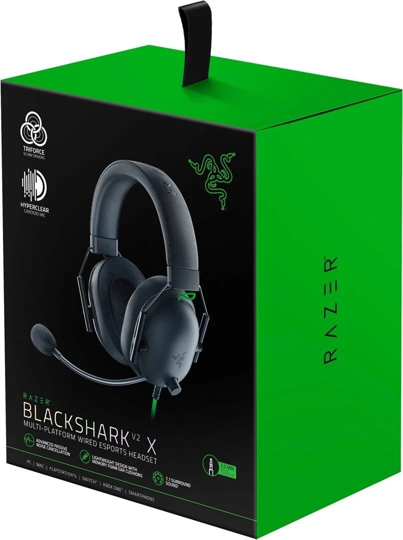 Kufje Razer BlackShark V2 X, të zeza