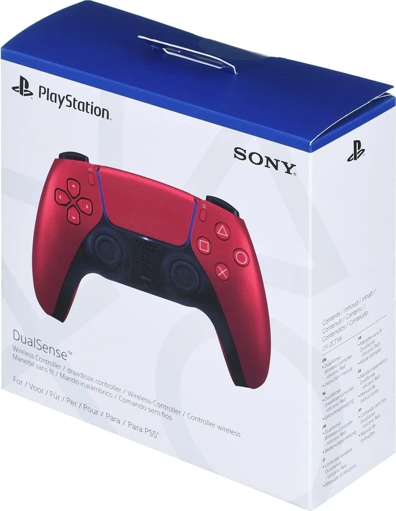 Gamepad Sony DualSense, Bluetooth/USB, PlayStation 5, Kuq