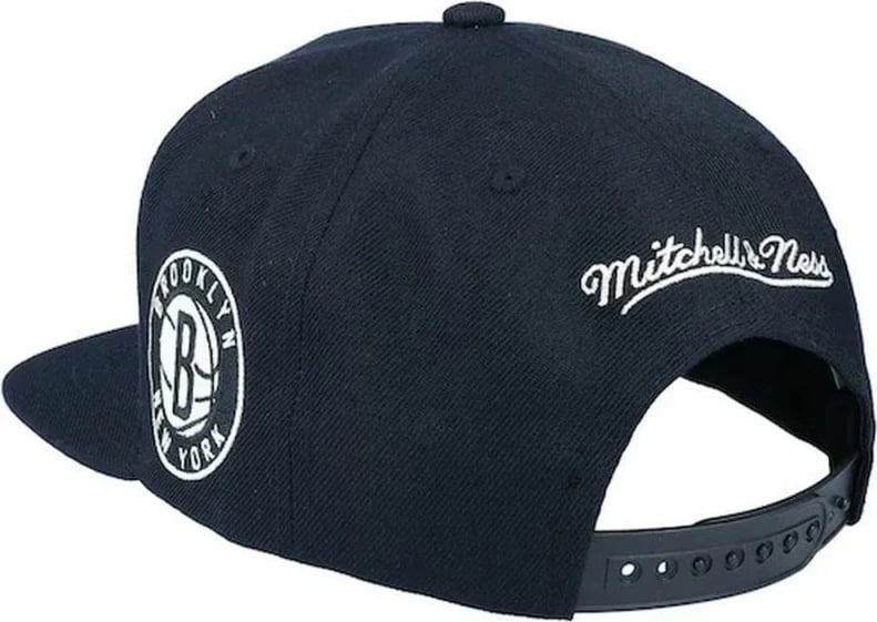 Kapelë Mitchell & Ness NBA Brooklyn Nets Snapback për Meshkuj, e Zezë