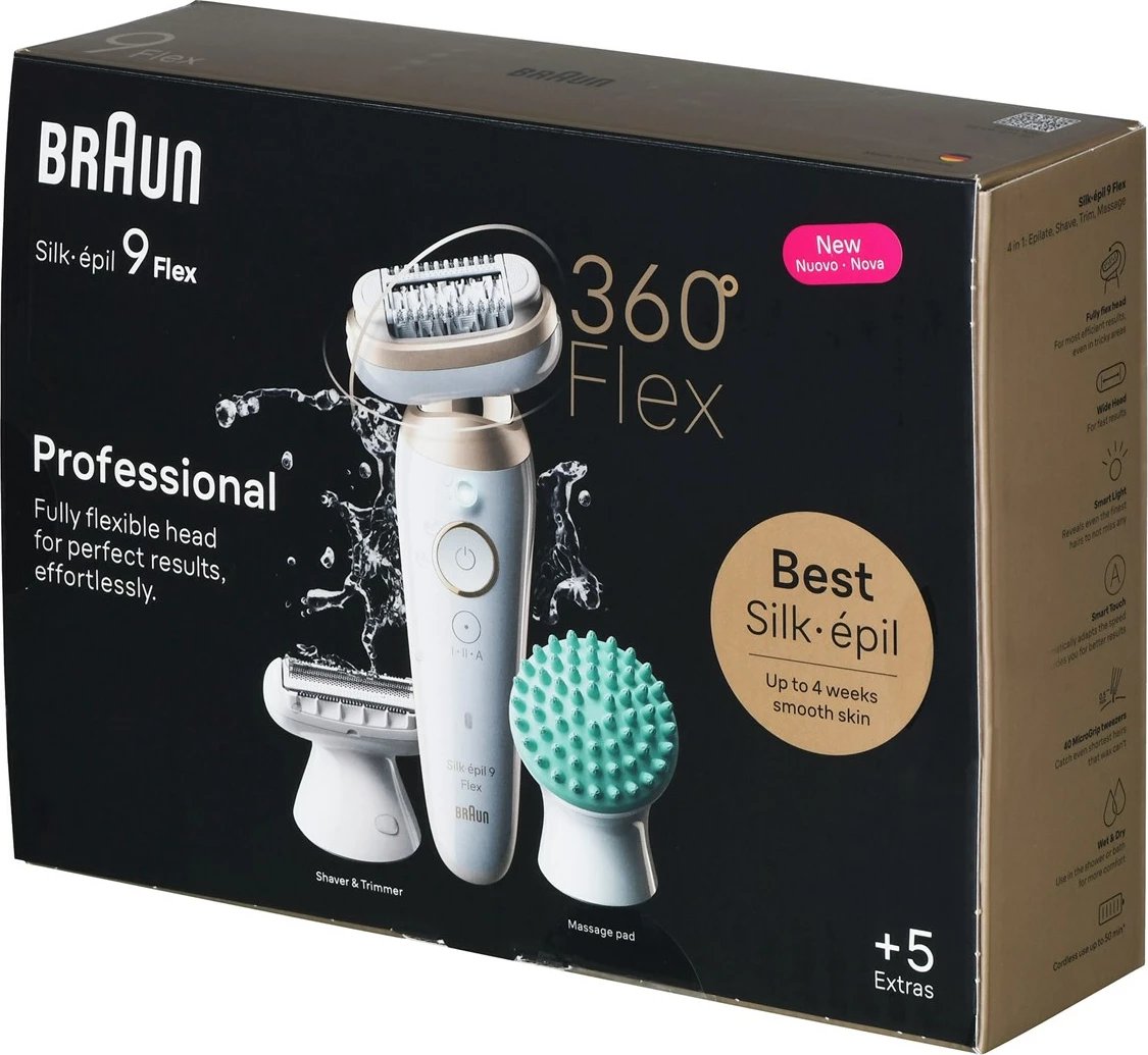 Epilator Braun Silk-Epil SES9-071, ngjyrë ari