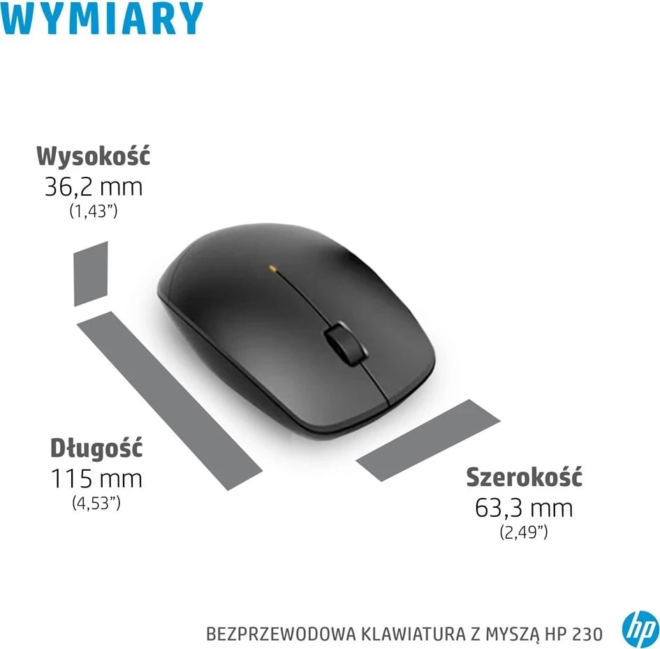 Maus dhe tastierë wireless HP 230, e bardhë