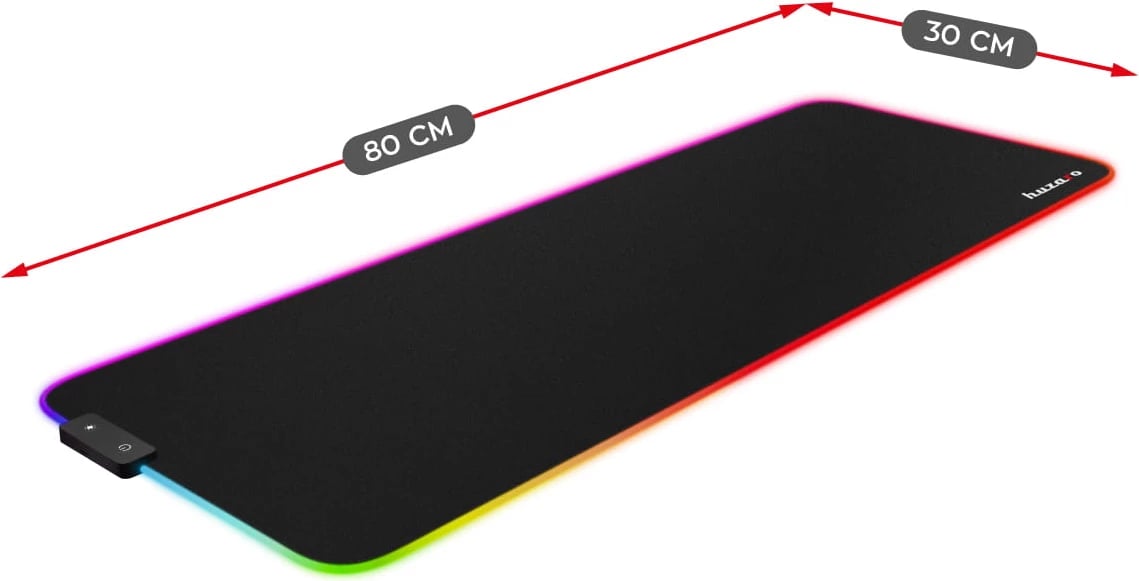 MOUSEPAD GAMING HUZARO HZ-MOUSEPAD RGB | 80X30MM I ZI