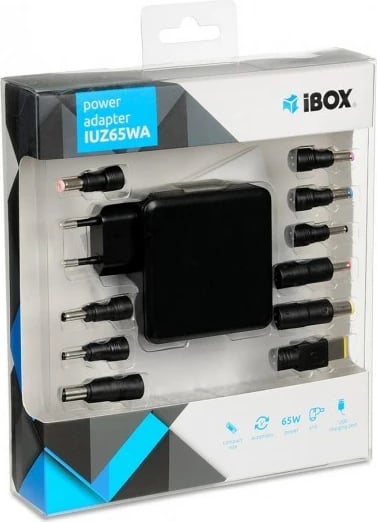 Adapter fuqie iBox IUZ65WA Auto 65 W, E zezë