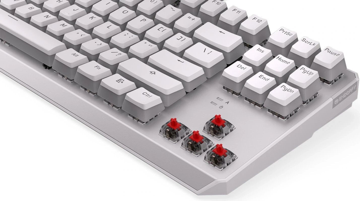 Tastierë mekanike Endorfy Thock TKL, RGB, Pudding Keycaps, e bardhë