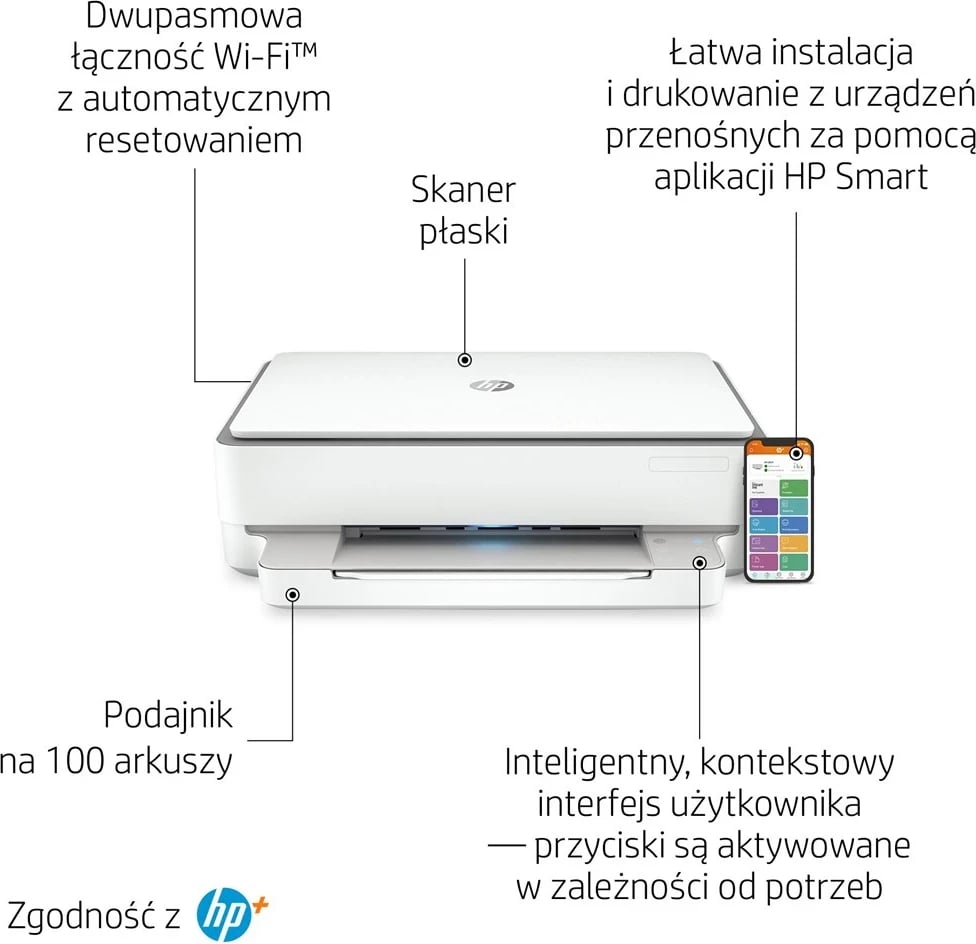 Printer HP ENVY 6020e inkjet, Wi-Fi