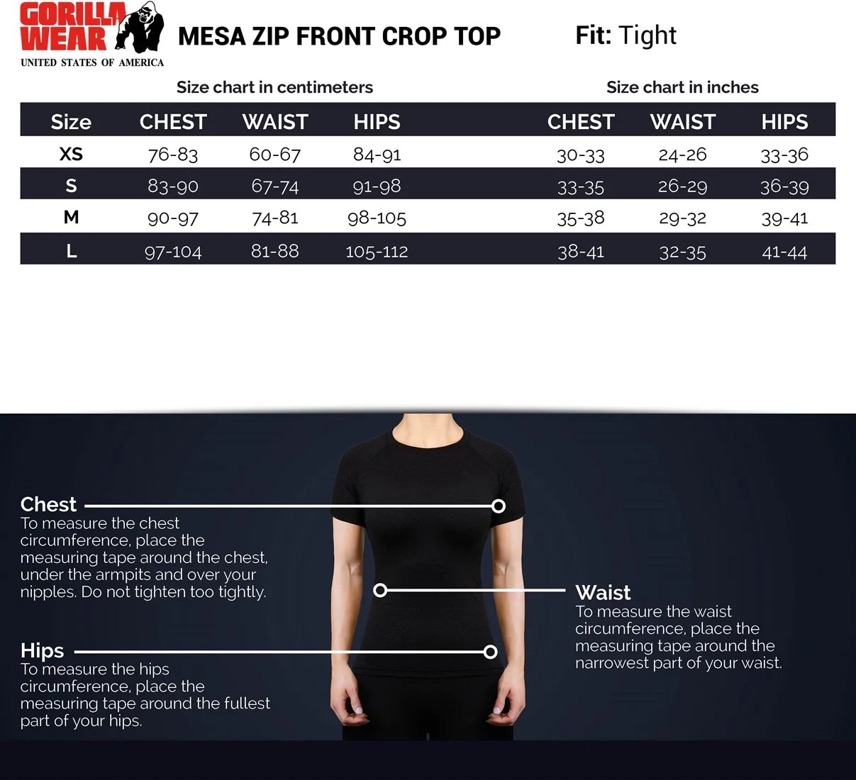 Mesa Zip Front Crop Top - Black 