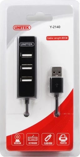 USB Hub Unitek, 4x USB 2.0, 480 Mbit/s, i zi