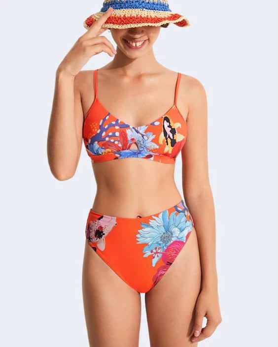 Bikini për femra Desigual, portokalli