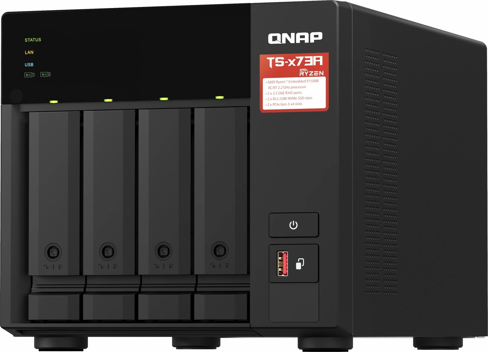 NAS QNAP TS-473A, Ryzen Embedded V1500B, 8GB, i zi