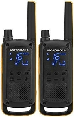 Radio Motorola T82, 2 copë, 16 kanale, të zeza