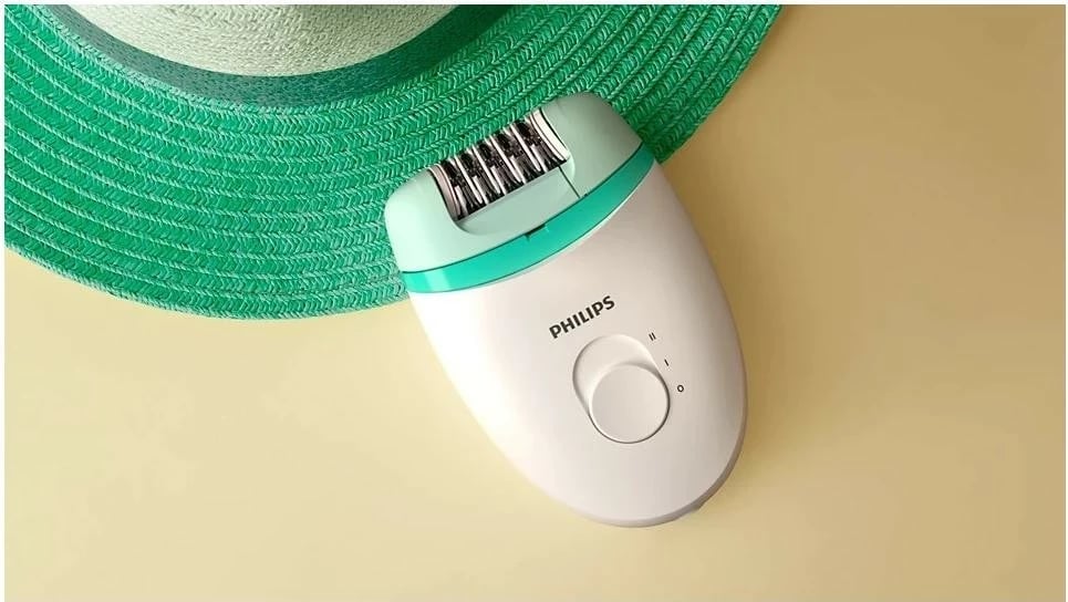 Epilator Philips Satinelle Essential BRE245/00, bardhë-gjelbër