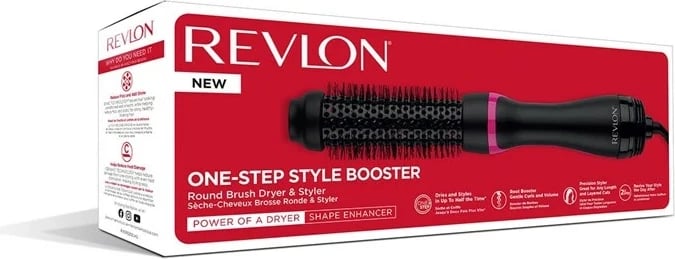 Brushë stilimi për flokë Revlon One-Step Style Booster, e zezë