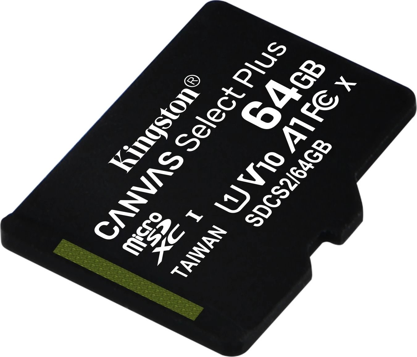 Kartelë memorie Kingston Canvas Select Plus 64GB, MicroSDXC, Class 10, UHS-I, 100 MB/s, e zezë