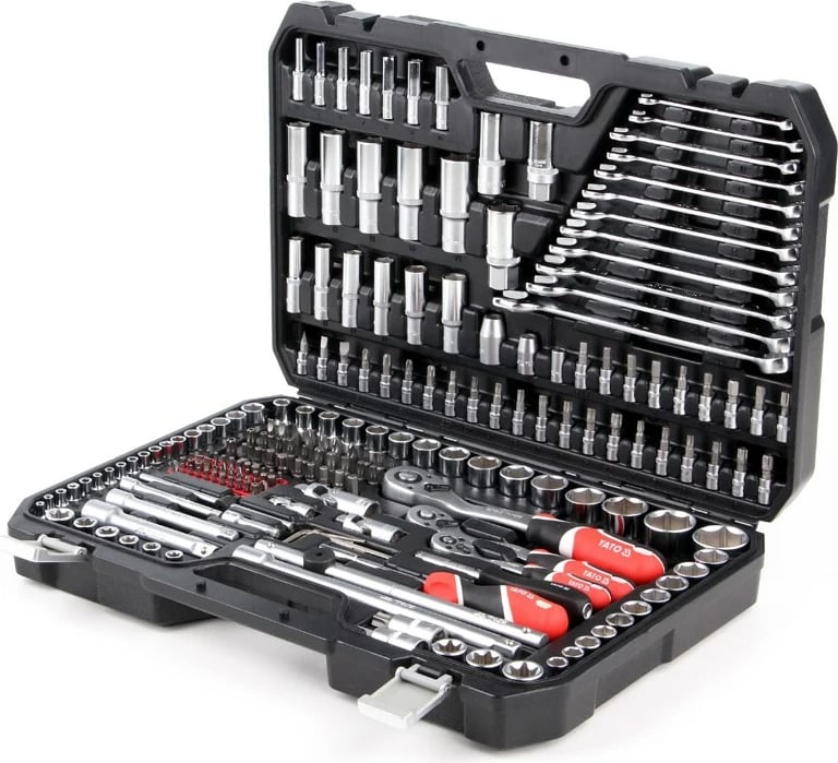 Set veglash YATO YT-38841, 1/4'', 3/8'', 1/2'', 216 pjesë