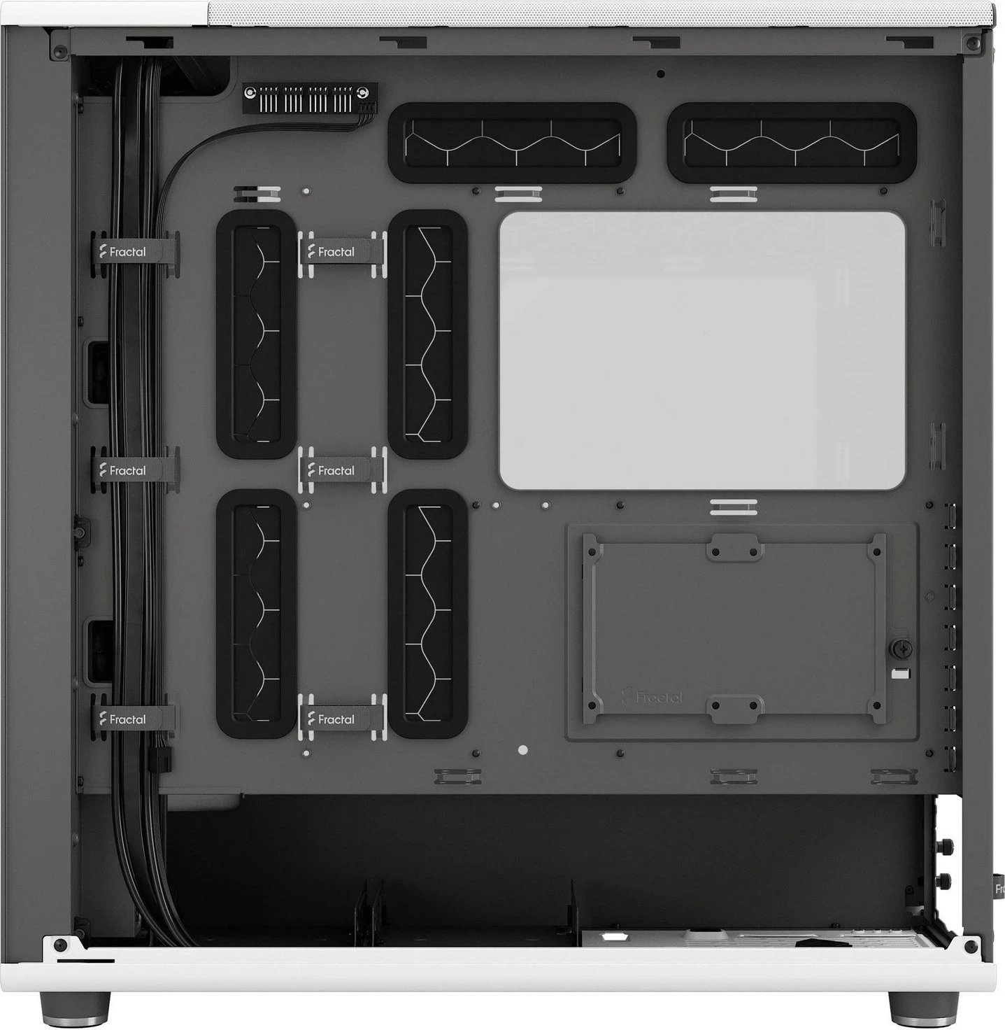 Kasë Fractal Design North XL Chalk TG Clear, Midi Tower, e bardhë