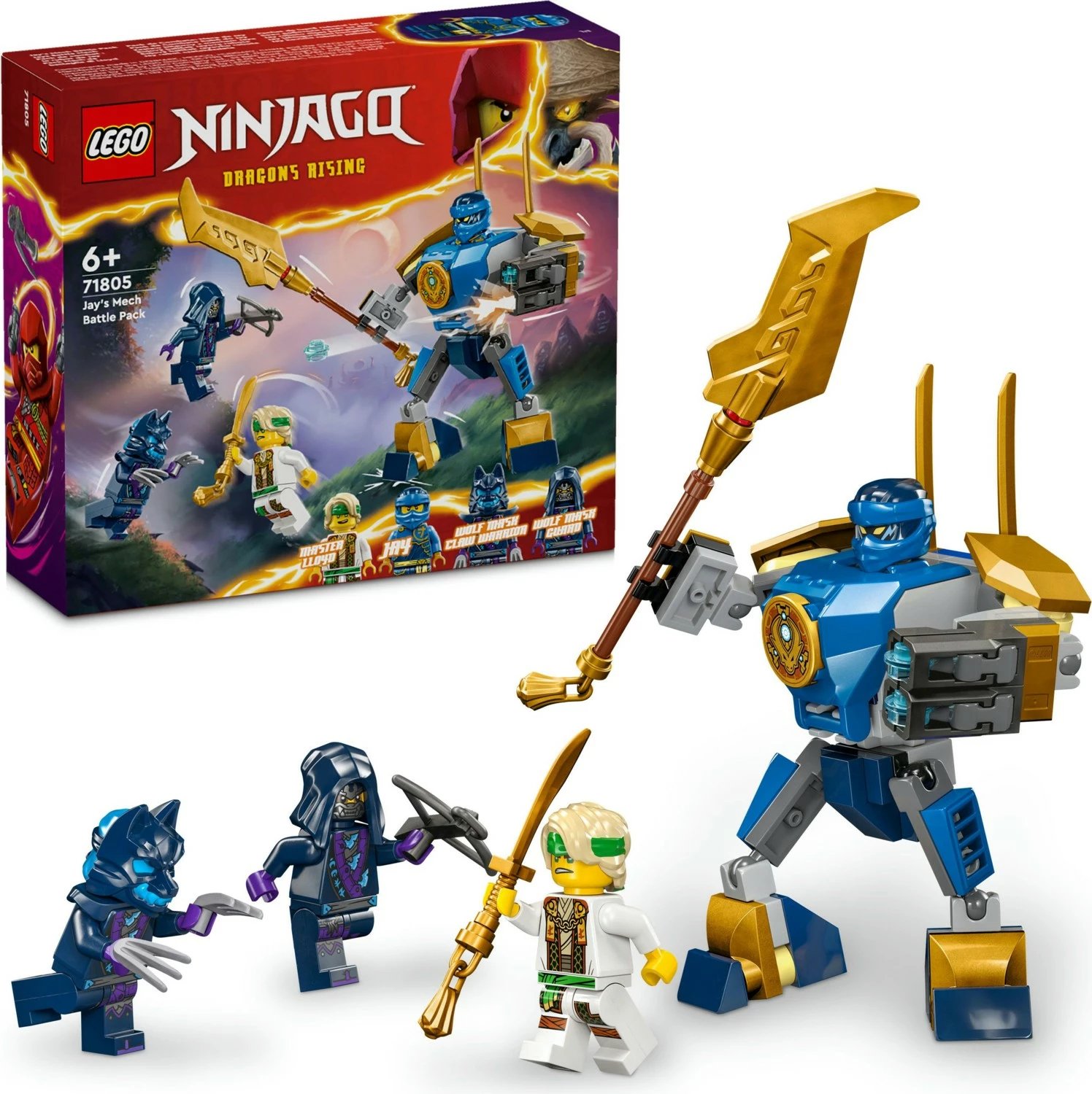 Set ndërtimi LEGO NINJAGO Jay's Mech Battle Pack, 78 pjesë