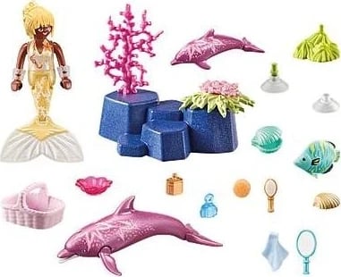 Seti i ndërtimit Playmobil Princess Magic, me sirena dhe delfinë