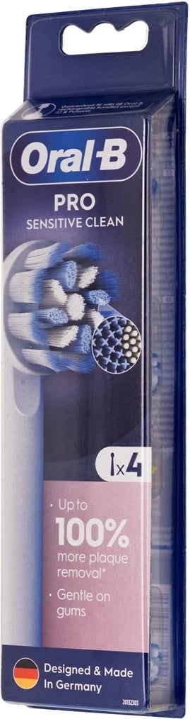 Koka furçe Braun Oral-B EB60X Sensitive Clean, 4 copë, Bardhë