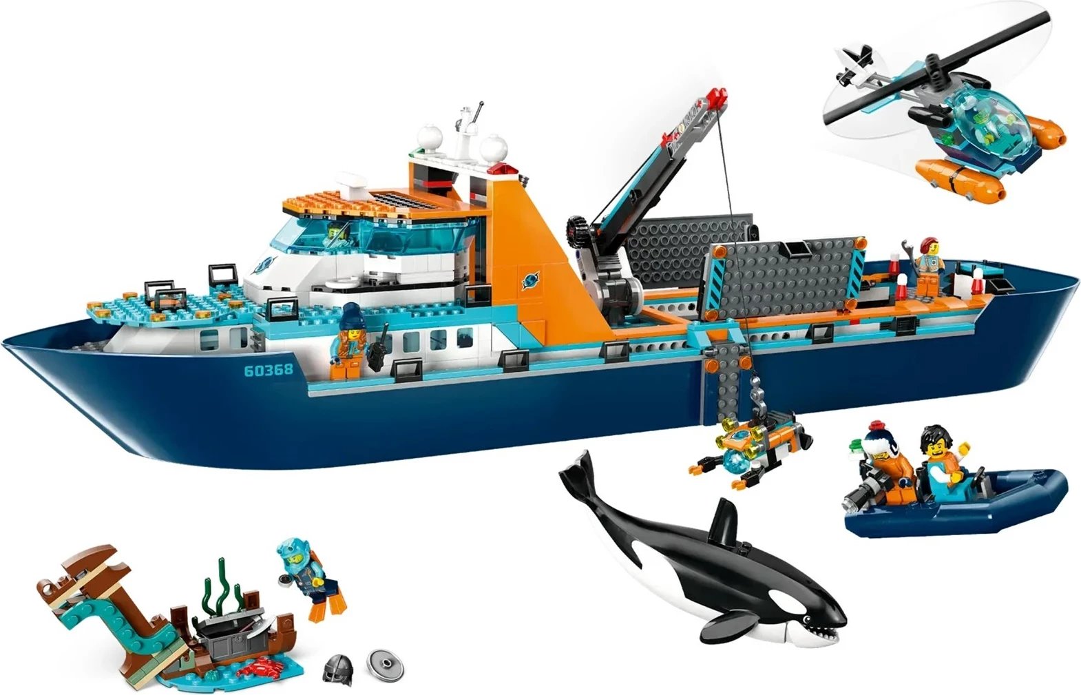 Set LEGO CITY 60368 Arctic Explorer Ship, 815 pjesë