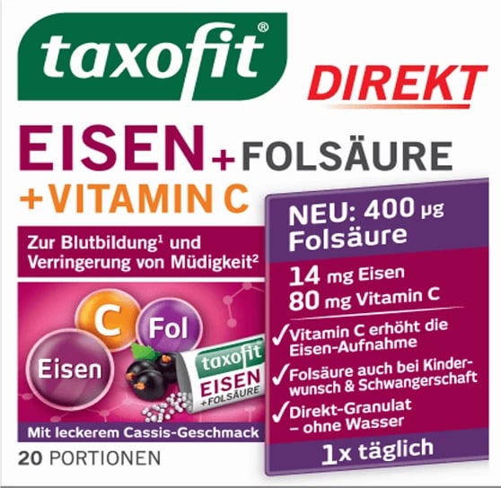 TAXOFIT EISEN + FOLSAURE DIR-GRA TAB 20