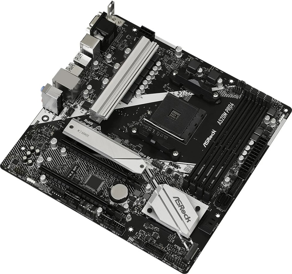 Pllakë amë Asrock A520M, 64GB, Socket AM4 micro ATX