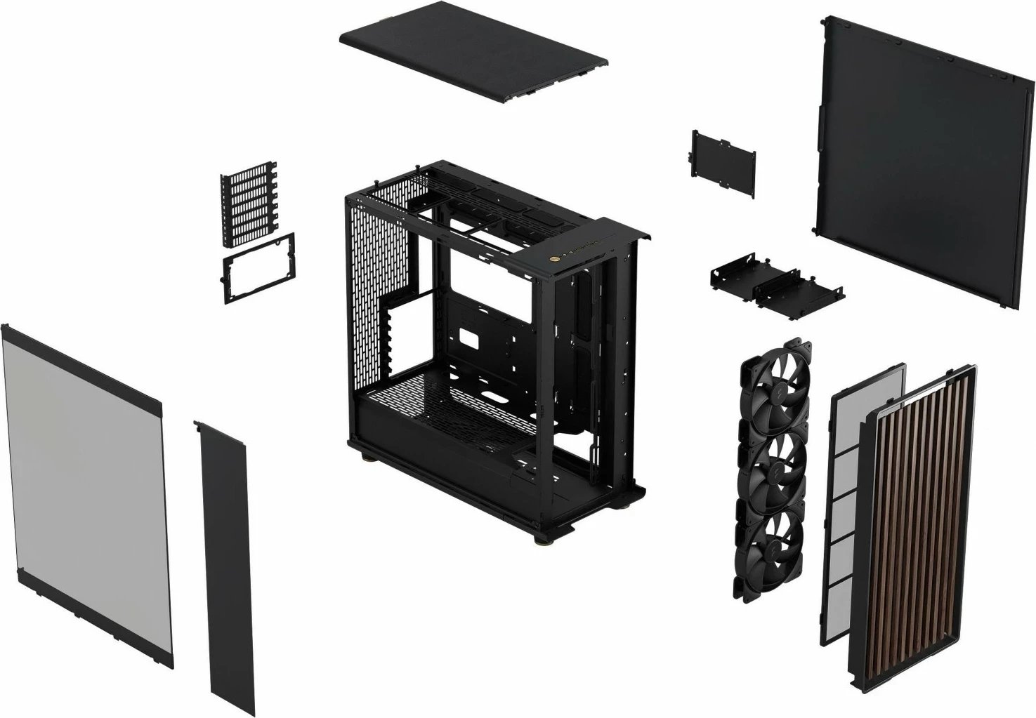 Kasë Fractal Design North XL Charcoal TG, Midi Tower, e zezë