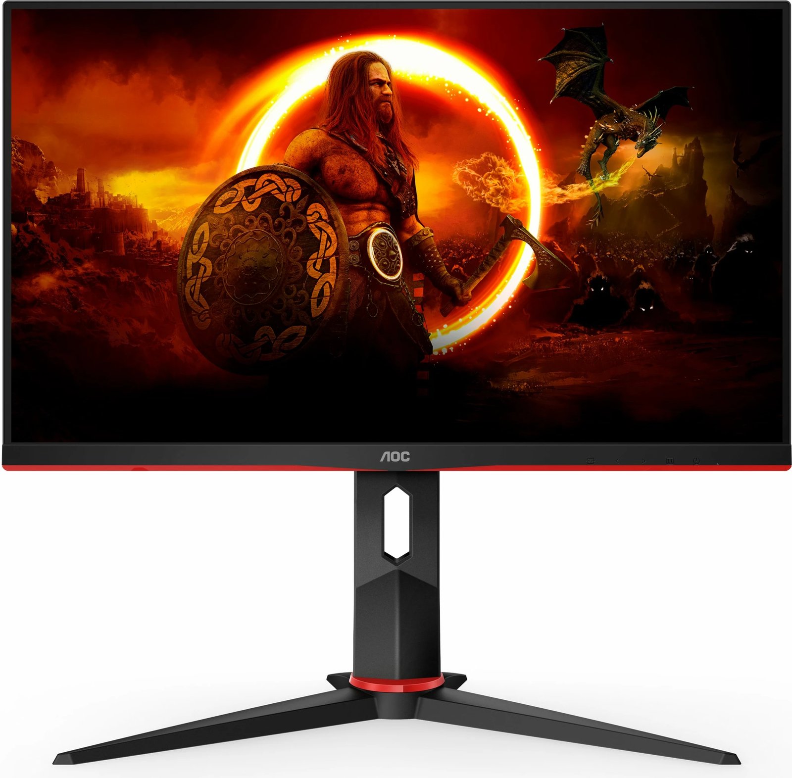 Monitor gaming AOC Q24G2A/BK, 23.8", 2560 x 1440 pixels, Quad HD, LCD, 165Hz, 1ms, i zi, i kuq