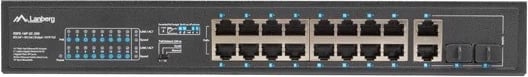 Switch Lanberg 19" POE+ 16x 100MB /2X COMBO GIGABIT ETHERNET 250W