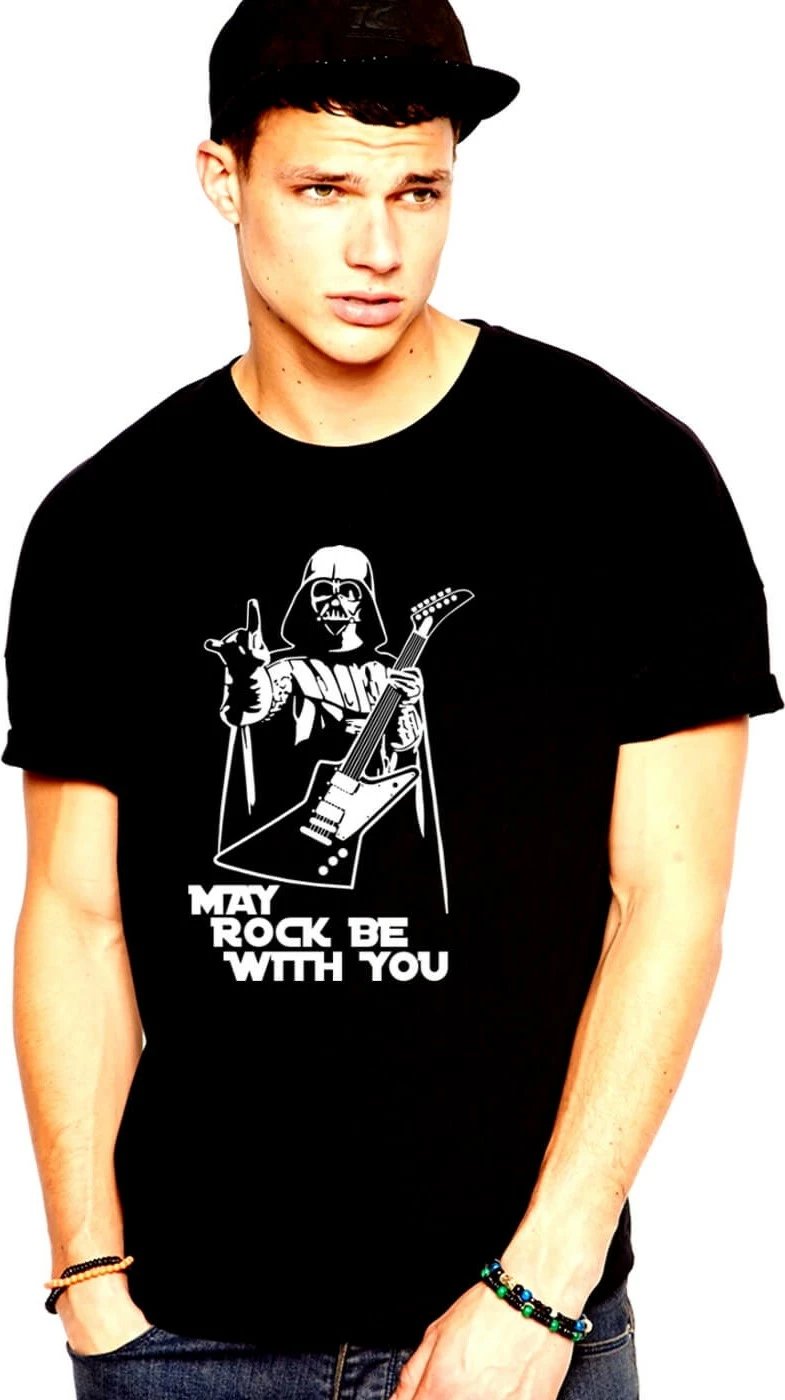 Maicë për meshkuj Rock&Roll Darth Vader, e zezë