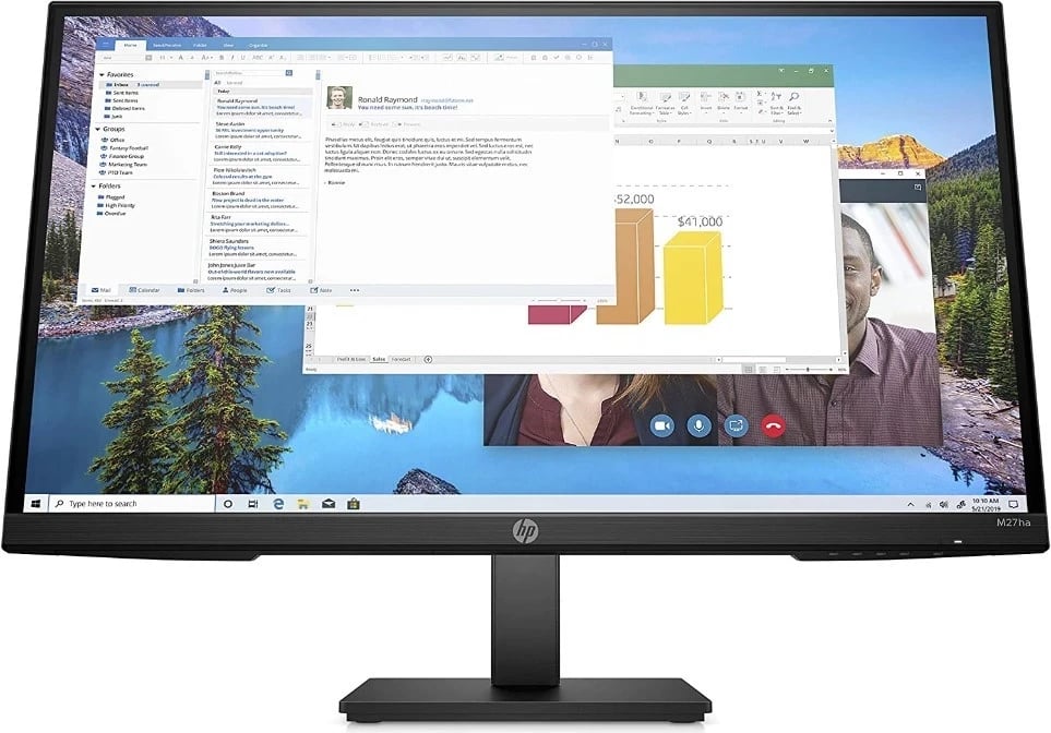 Monitor HP M27ha, 27", Full HD, i zi