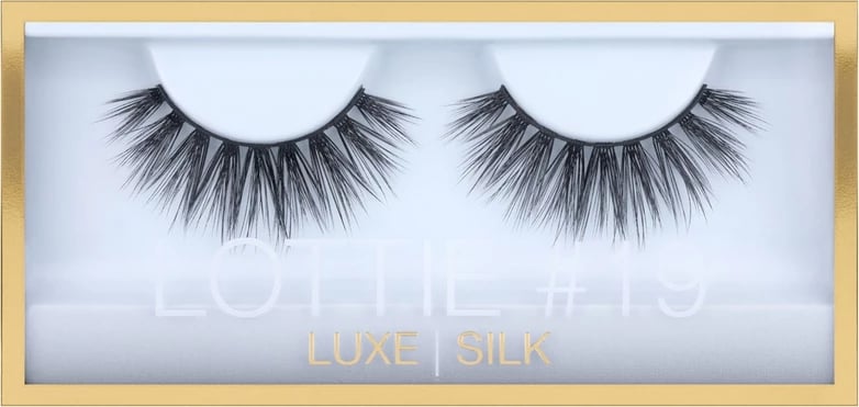 Qerpikë Huda Beauty Lottie #19 Luxe Silk, të zinj