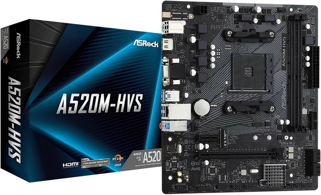 Pllakë amë ASRock A520M-HVS, Socket AM4, micro ATX