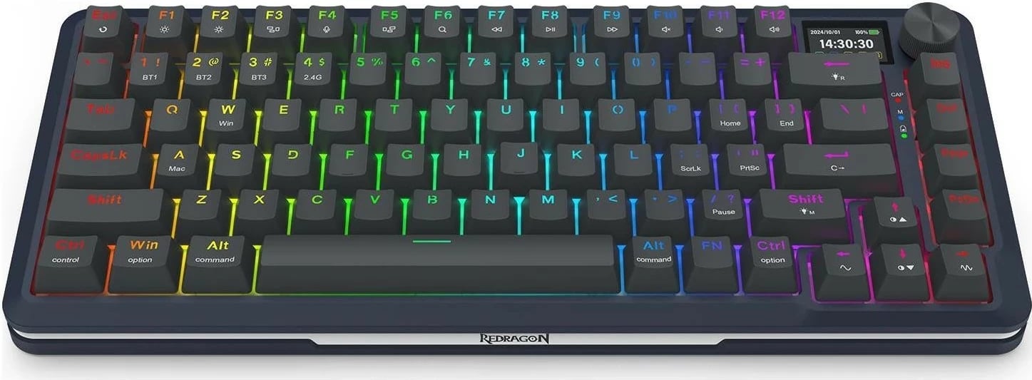 Tastierë Redragon Flekact K708-RGB-PRO, RGB, mekanike, e zezë