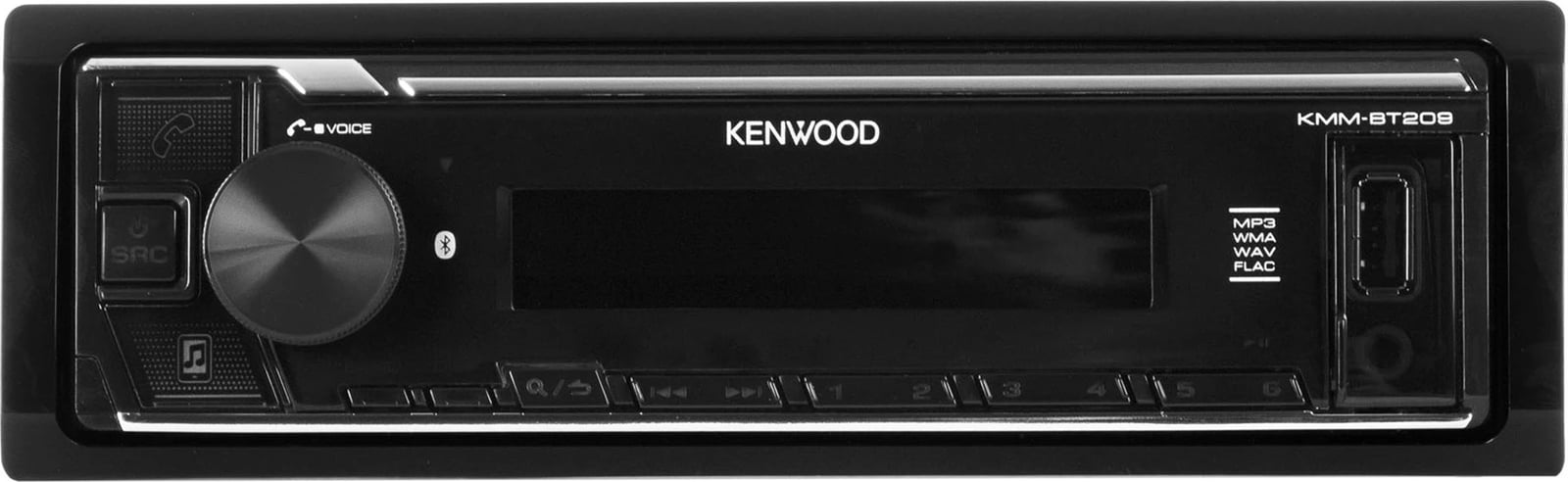 Radio për veturë Kenwood KMM-BT209, e zezë