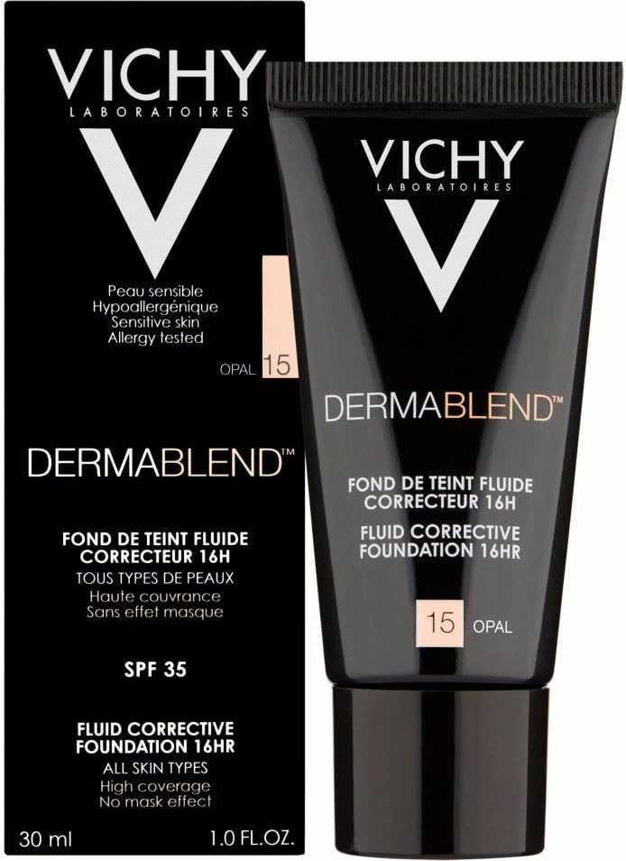 Krem pudër Vichy SPF 35 Dermablend, Opal 15, 30 ml