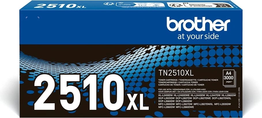 Toner Brother TN-2510XL, 3000 faqe, 1 copë, E zezë