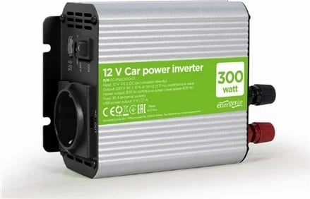 Inverter EnerGenie EG-PWC300-01, 300W, Alumini, Zi