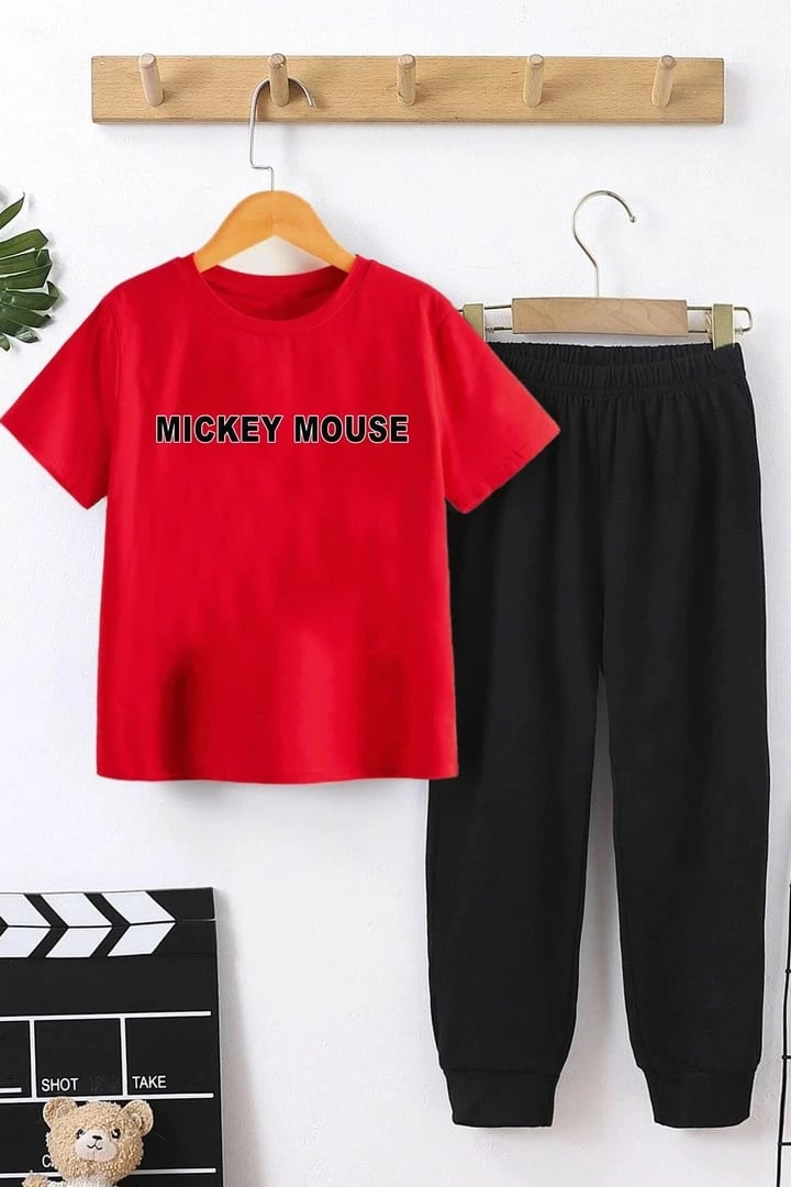 Trenerka për vajza ONLYTRENDWEAR Mickey Mouse, e kuqe