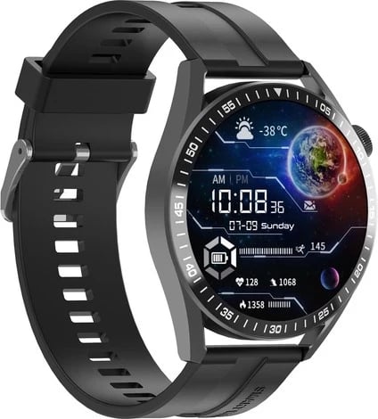 Smartwatch Tracer SM8V Onyx, 1.28", Bluetooth, IP65, e zezë