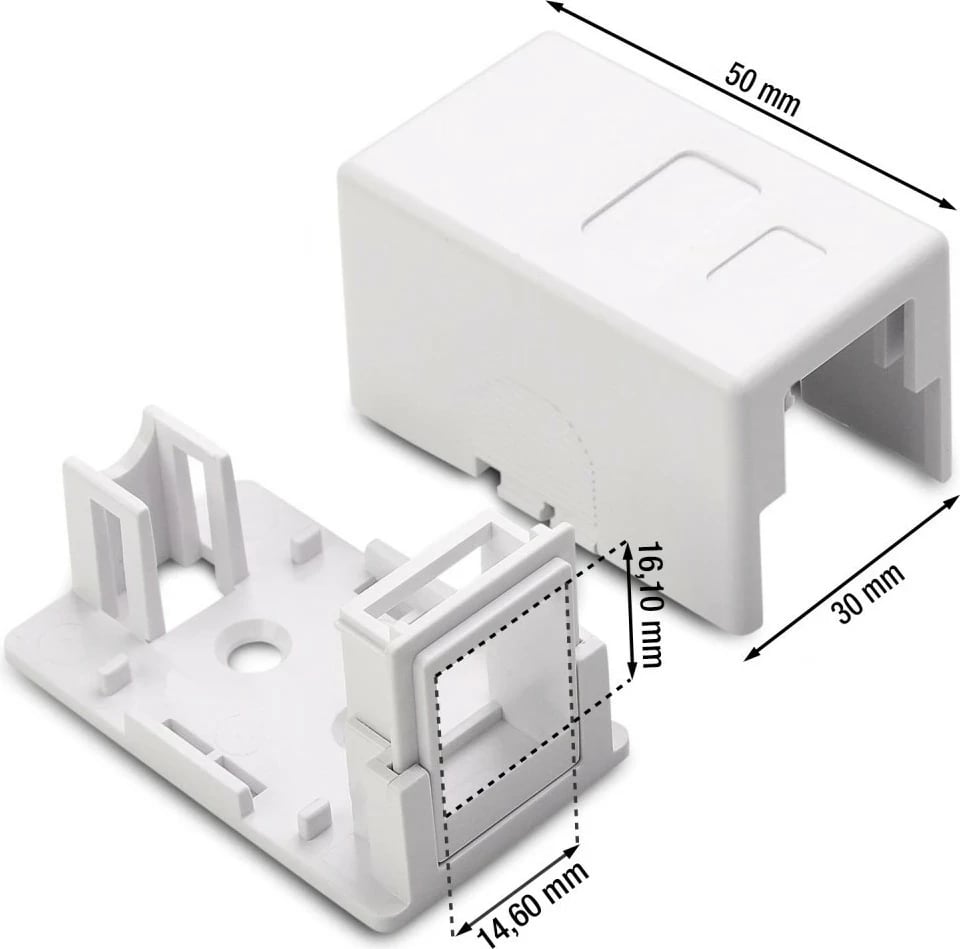 Mbështjellës Techly 366327, për modul Keystone RJ45 ose RJ11/12, i bardhë