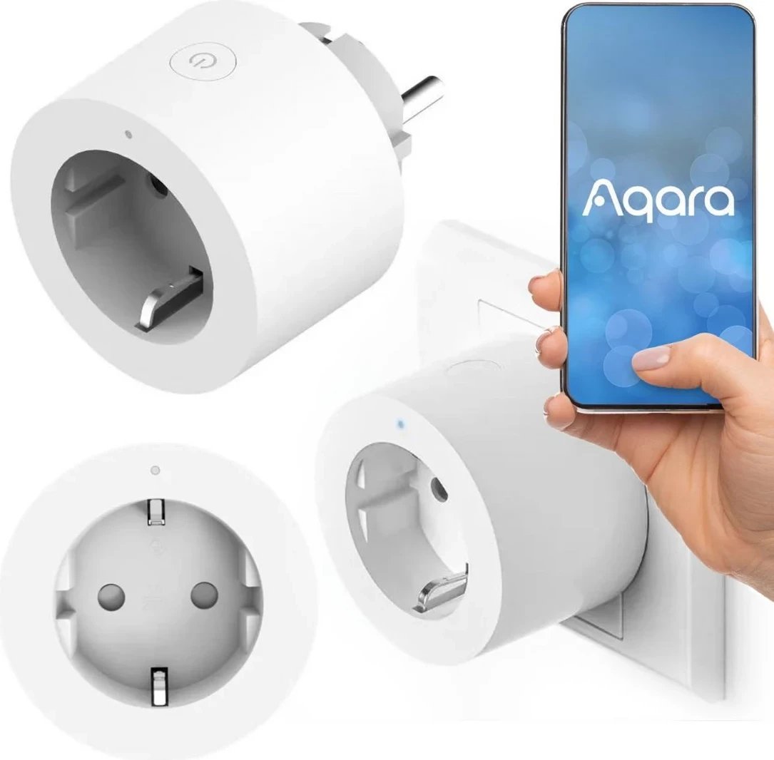 Smart plug Aqara SP-EUC01, 2300 W, për shtëpi dhe zyrë, Bardhë