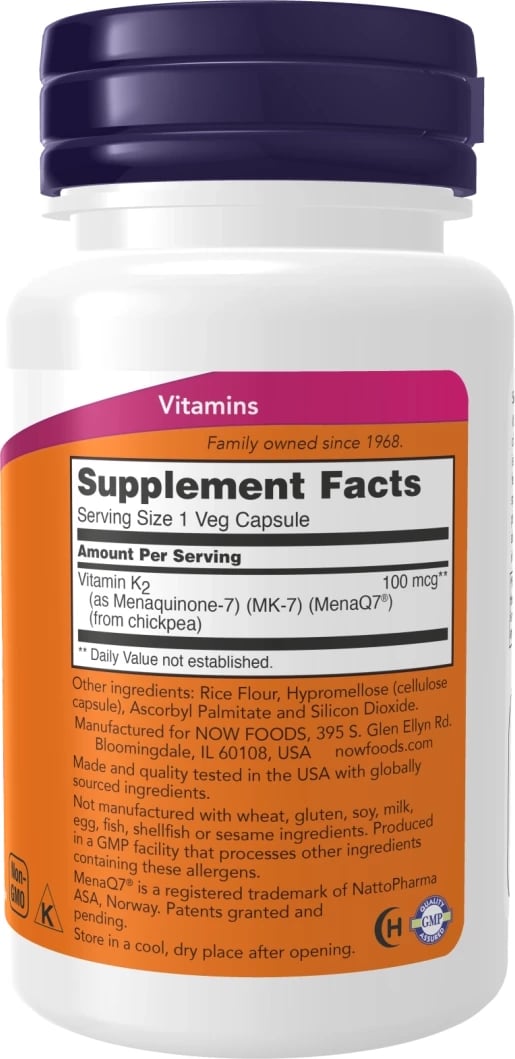 Vitamin K2 MK-7 100 mcg, 60 kapsula