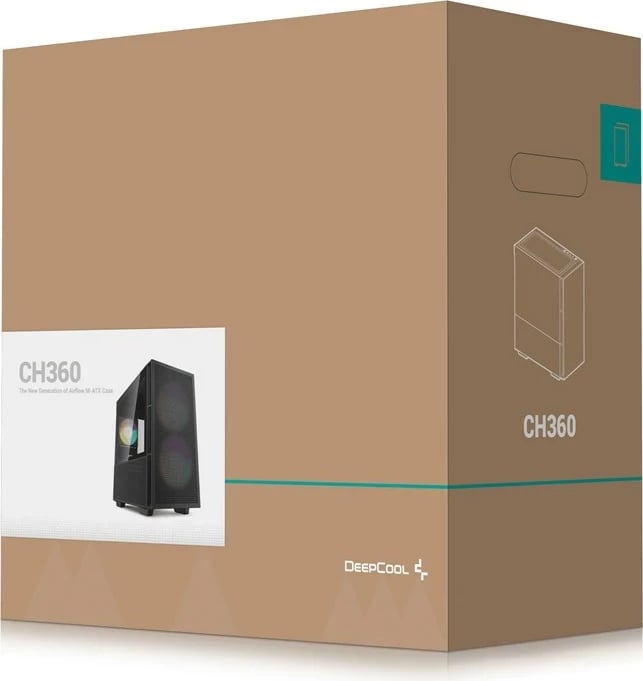 Kasë DEEPCOOL CH360, Black