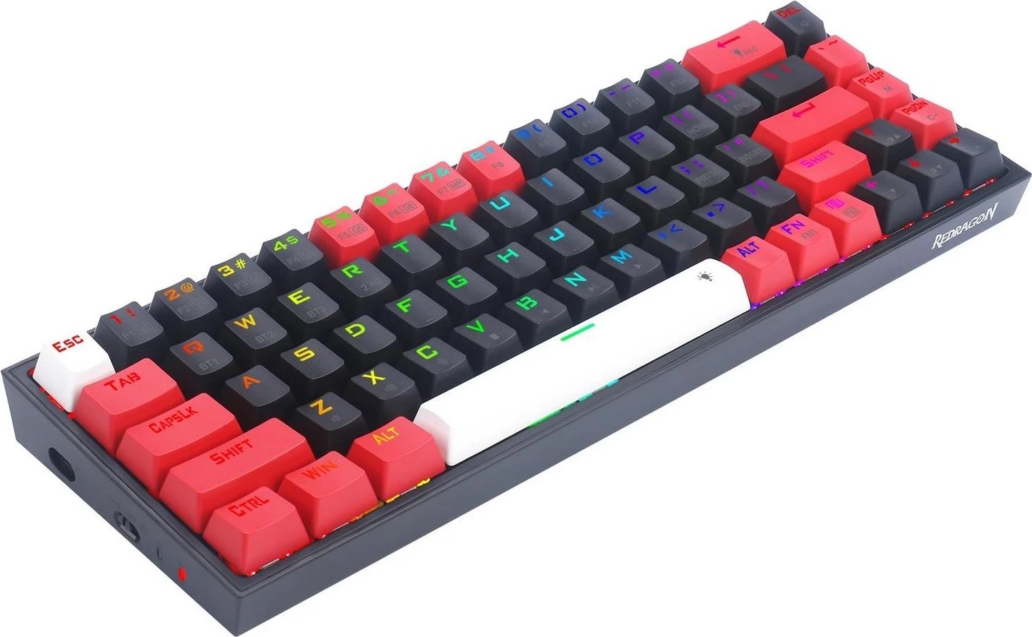 Tastierë Redragon K631 PRO, me butona mekanikë dhe ndriçim RGB, e zezë