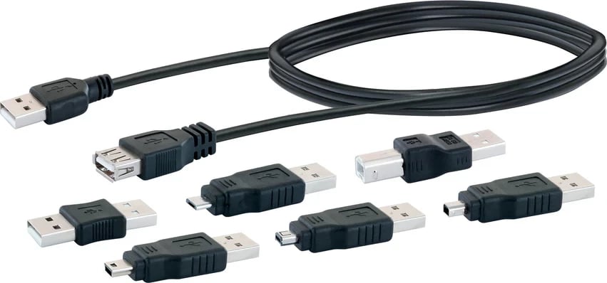 Set lidhjesh USB 2.0 (7 copë)