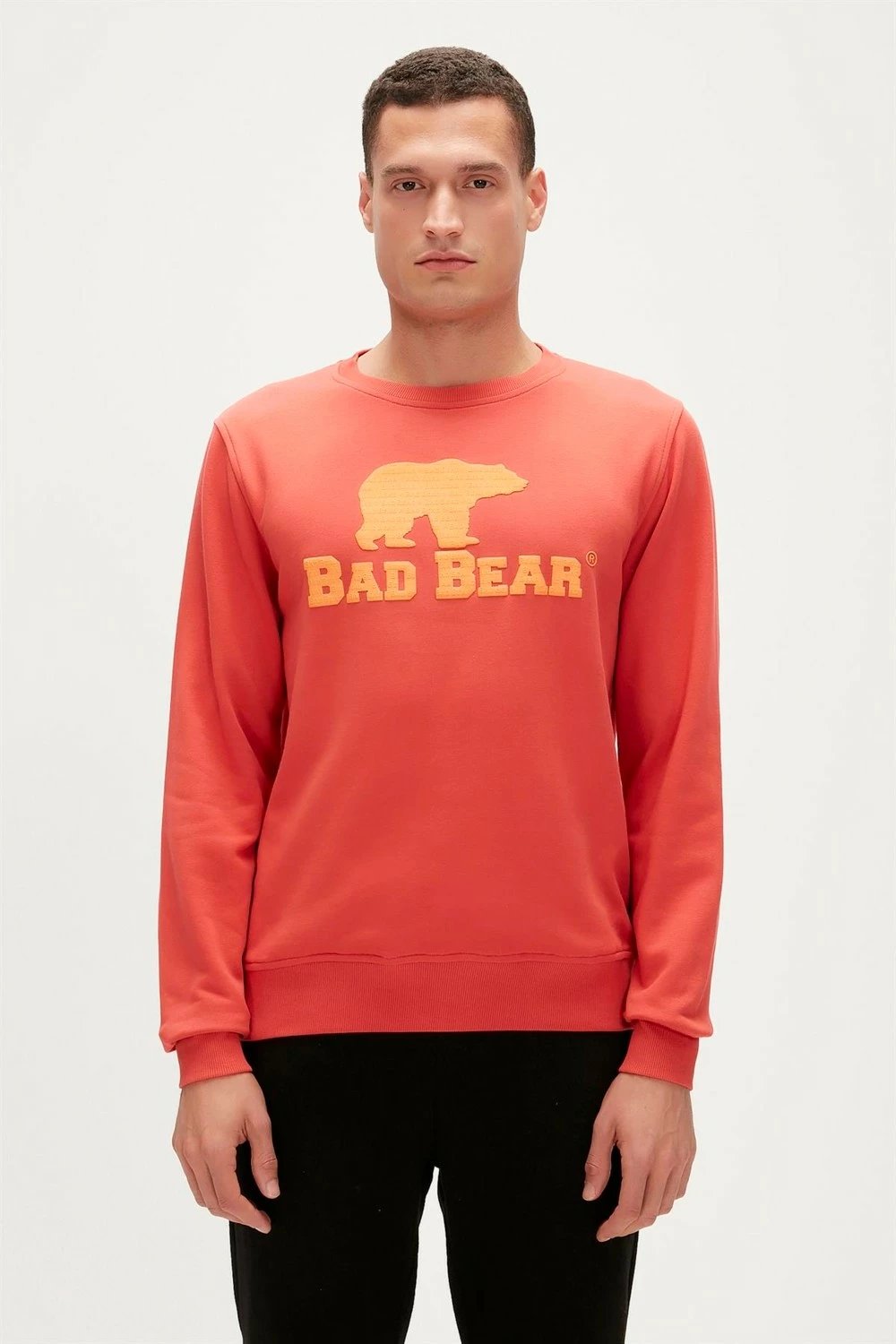 Duks për meshkuj Bad Bear, Logo Crewneck, e portokalltë