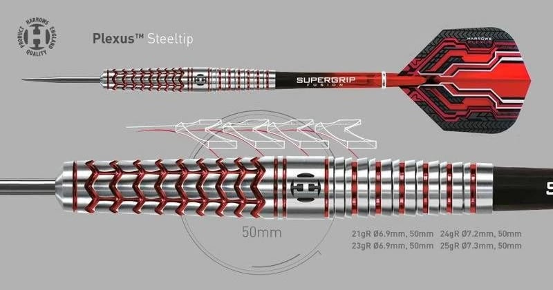 Shigjeta për Dart Harrows Plexus, 90% Steeltip për meshkuj dhe femra