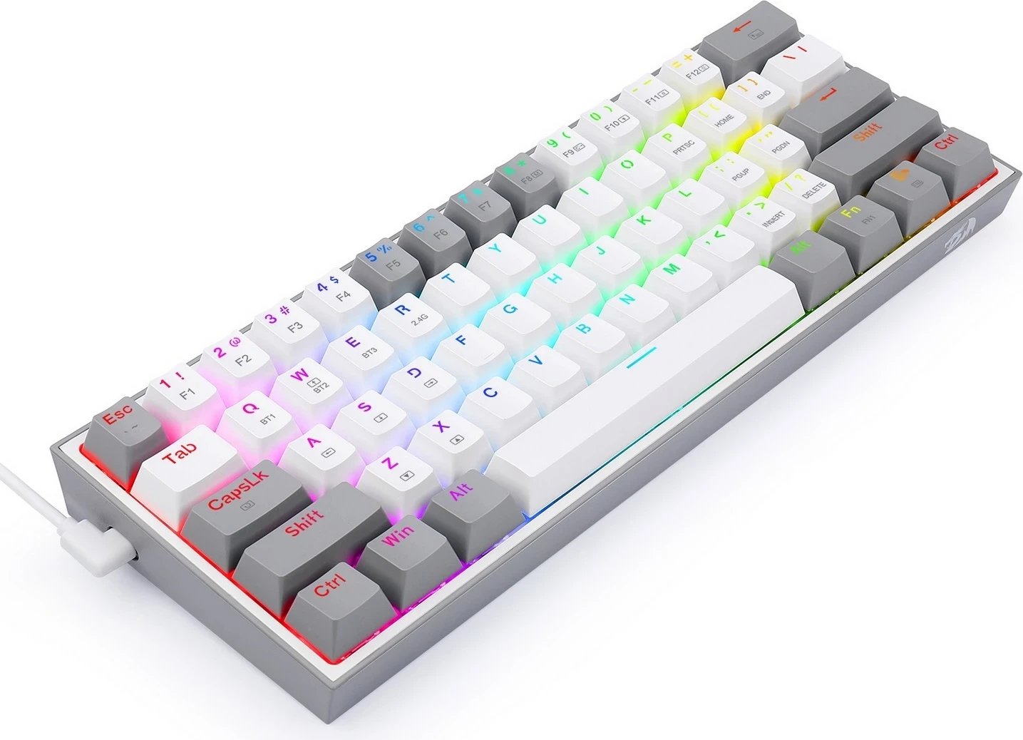 Tastierë mekanike Redragon K616 Fizz PRO, RGB, wireless/wired, white-grey