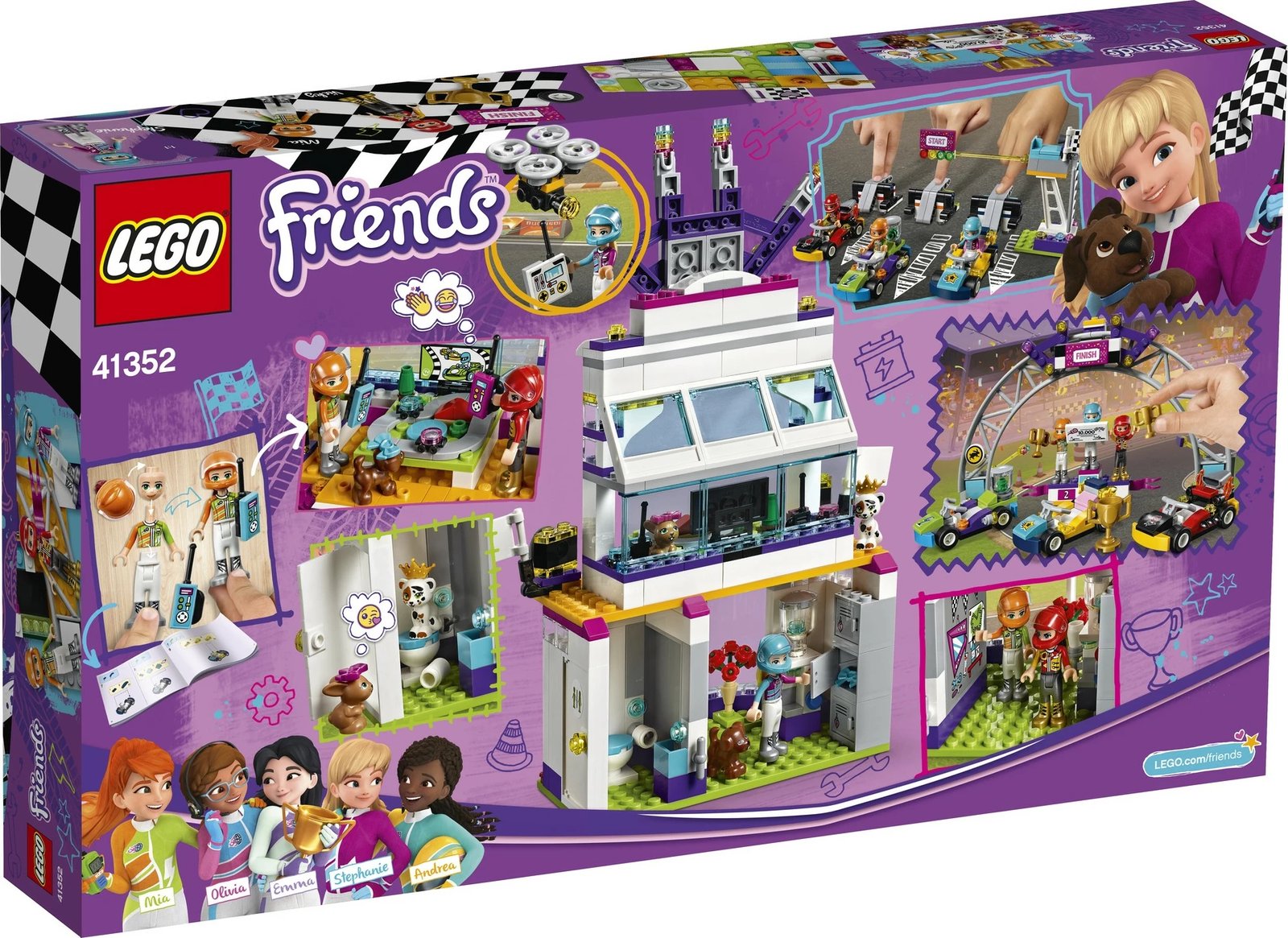 Set ndërtimi LEGO Friends The Big Race Day 41352, 648 pjesë